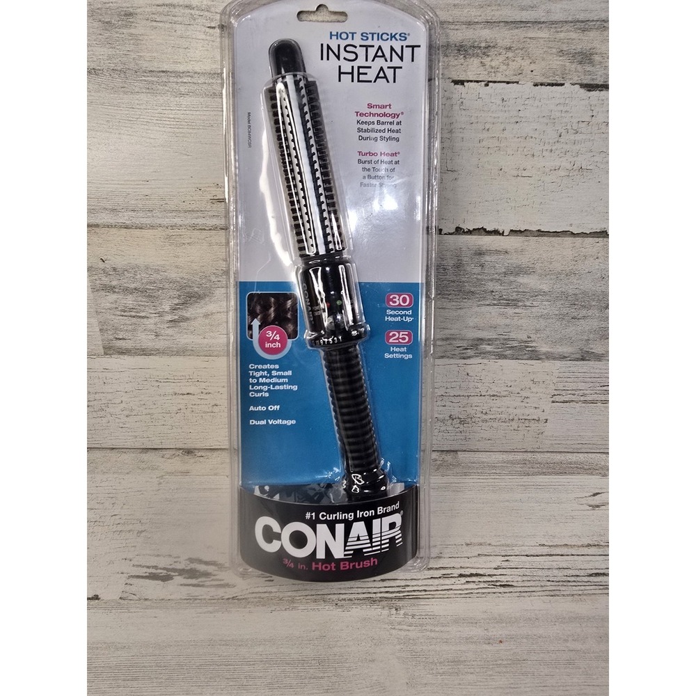Conair Hot‎ Sticks Instant Heat 3/4 inch Hot Brush 25 Heat Settings BC84WCSR New